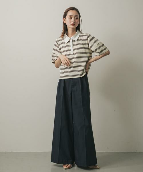 SENSE OF PLACE by URBAN RESEARCH / センスオブプレイス バイ アーバンリサーチ ポロシャツ | マルチボーダーカットポロシャツ | 詳細13