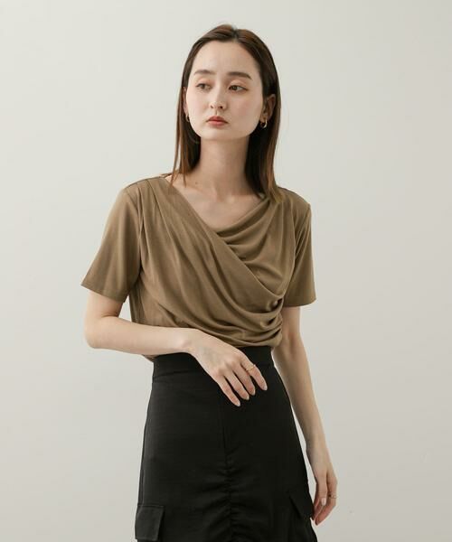 SENSE OF PLACE by URBAN RESEARCH / センスオブプレイス バイ アーバンリサーチ Tシャツ | アシメドレープトップ(半袖) | 詳細5