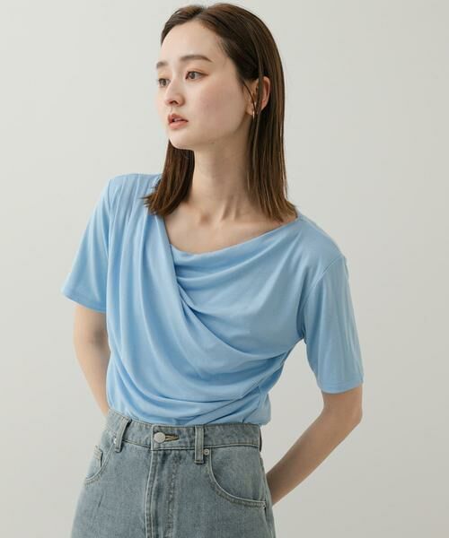 SENSE OF PLACE by URBAN RESEARCH / センスオブプレイス バイ アーバンリサーチ Tシャツ | アシメドレープトップ(半袖) | 詳細14