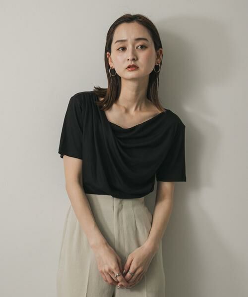 SENSE OF PLACE by URBAN RESEARCH / センスオブプレイス バイ アーバンリサーチ Tシャツ | アシメドレープトップ(半袖) | 詳細22