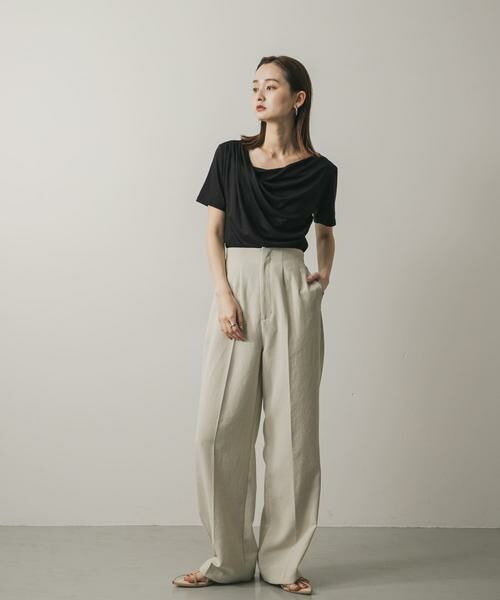 SENSE OF PLACE by URBAN RESEARCH / センスオブプレイス バイ アーバンリサーチ Tシャツ | アシメドレープトップ(半袖) | 詳細24