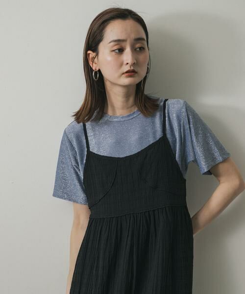 SENSE OF PLACE by URBAN RESEARCH / センスオブプレイス バイ アーバンリサーチ Tシャツ | クルーネックラメTシャツ(半袖) | 詳細1