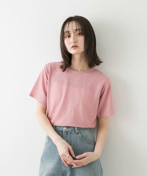 SENSE OF PLACE by URBAN RESEARCH / センスオブプレイス バイ アーバンリサーチ Tシャツ | クルーネックラメTシャツ(半袖) | 詳細19