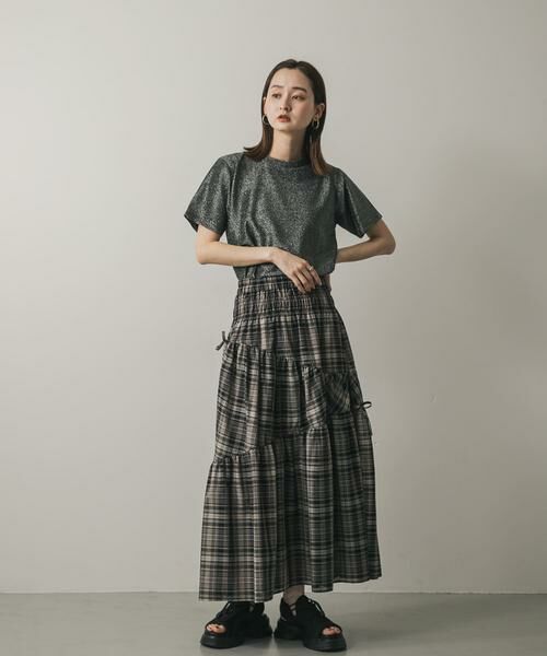 SENSE OF PLACE by URBAN RESEARCH / センスオブプレイス バイ アーバンリサーチ Tシャツ | クルーネックラメTシャツ(半袖) | 詳細25