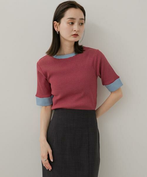 SENSE OF PLACE by URBAN RESEARCH / センスオブプレイス バイ アーバンリサーチ Tシャツ | 『一部WEB限定カラー』クルーネックリンガーボーダーTシャツ(5分袖) | 詳細2