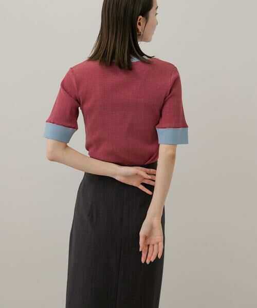 SENSE OF PLACE by URBAN RESEARCH / センスオブプレイス バイ アーバンリサーチ Tシャツ | 『一部WEB限定カラー』クルーネックリンガーボーダーTシャツ(5分袖) | 詳細3