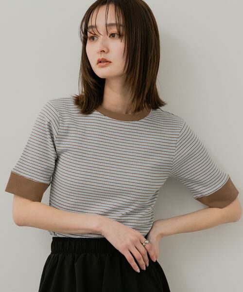 SENSE OF PLACE by URBAN RESEARCH / センスオブプレイス バイ アーバンリサーチ Tシャツ | 『一部WEB限定カラー』クルーネックリンガーボーダーTシャツ(5分袖) | 詳細19