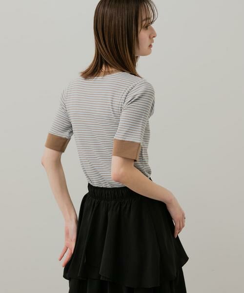 SENSE OF PLACE by URBAN RESEARCH / センスオブプレイス バイ アーバンリサーチ Tシャツ | 『一部WEB限定カラー』クルーネックリンガーボーダーTシャツ(5分袖) | 詳細20