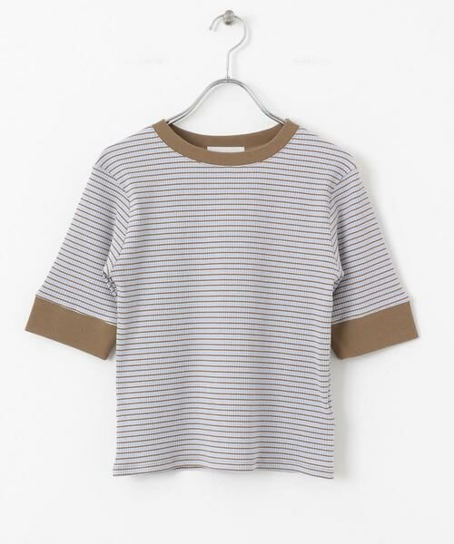 SENSE OF PLACE by URBAN RESEARCH / センスオブプレイス バイ アーバンリサーチ Tシャツ | 『一部WEB限定カラー』クルーネックリンガーボーダーTシャツ(5分袖) | 詳細22