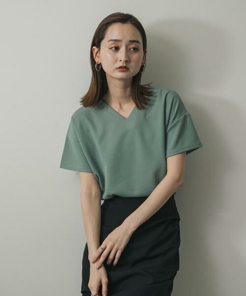 SENSE OF PLACE by URBAN RESEARCH / センスオブプレイス バイ アーバンリサーチ Tシャツ | ミラノリブVネックTシャツ | 詳細1