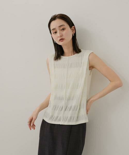 SENSE OF PLACE by URBAN RESEARCH / センスオブプレイス バイ アーバンリサーチ Tシャツ | シャーリングパイピングカットトップ | 詳細1