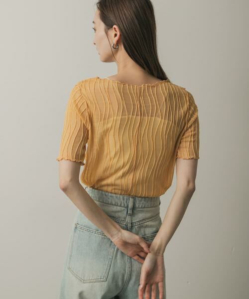 SENSE OF PLACE by URBAN RESEARCH / センスオブプレイス バイ アーバンリサーチ Tシャツ | 『一部WEB限定カラー』ウェーブジャガードトップ(半袖) | 詳細2