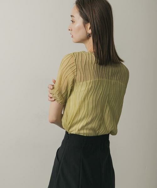 SENSE OF PLACE by URBAN RESEARCH / センスオブプレイス バイ アーバンリサーチ Tシャツ | 『一部WEB限定カラー』ウェーブジャガードトップ(半袖) | 詳細8