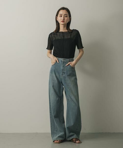 SENSE OF PLACE by URBAN RESEARCH / センスオブプレイス バイ アーバンリサーチ Tシャツ | 『一部WEB限定カラー』ウェーブジャガードトップ(半袖) | 詳細27