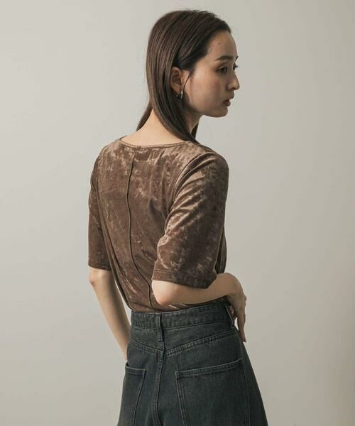 SENSE OF PLACE by URBAN RESEARCH / センスオブプレイス バイ アーバンリサーチ Tシャツ | シアーベロアTシャツ(半袖) | 詳細3