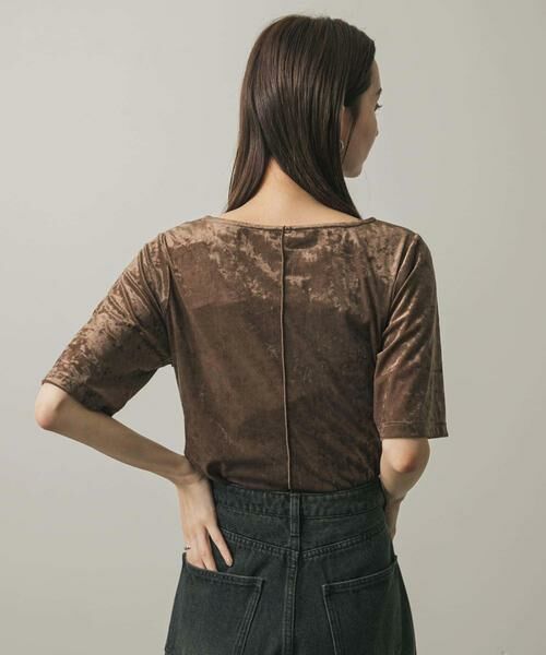 SENSE OF PLACE by URBAN RESEARCH / センスオブプレイス バイ アーバンリサーチ Tシャツ | シアーベロアTシャツ(半袖) | 詳細4