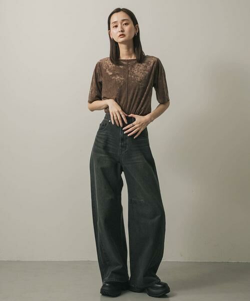 SENSE OF PLACE by URBAN RESEARCH / センスオブプレイス バイ アーバンリサーチ Tシャツ | シアーベロアTシャツ(半袖) | 詳細5