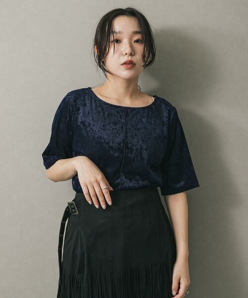 SENSE OF PLACE by URBAN RESEARCH / センスオブプレイス バイ アーバンリサーチ Tシャツ | シアーベロアTシャツ(半袖) | 詳細11