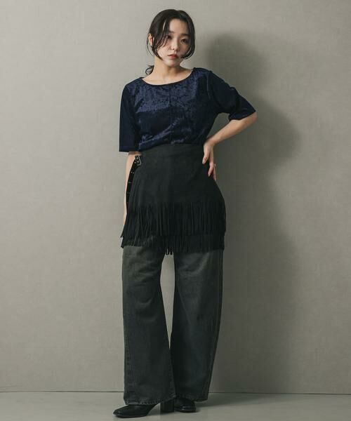 SENSE OF PLACE by URBAN RESEARCH / センスオブプレイス バイ アーバンリサーチ Tシャツ | シアーベロアTシャツ(半袖) | 詳細14