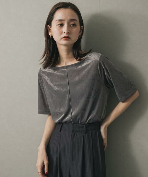 SENSE OF PLACE by URBAN RESEARCH / センスオブプレイス バイ アーバンリサーチ Tシャツ | シアーベロアTシャツ(半袖) | 詳細23