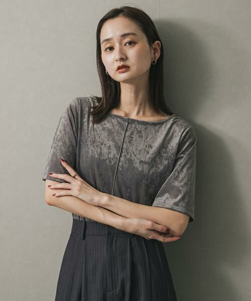 SENSE OF PLACE by URBAN RESEARCH / センスオブプレイス バイ アーバンリサーチ Tシャツ | シアーベロアTシャツ(半袖) | 詳細24