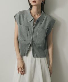 SENSE OF PLACE by URBAN RESEARCH / センスオブプレイス バイ アーバンリサーチ ニット・セーター | エリツキフロントZIPセーター