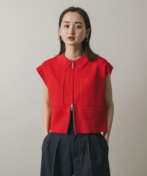 SENSE OF PLACE by URBAN RESEARCH / センスオブプレイス バイ アーバンリサーチ ニット・セーター | エリツキフロントZIPセーター | 詳細1