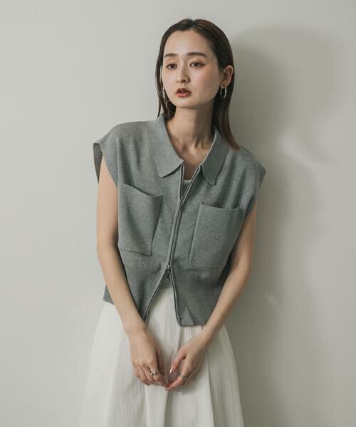 SENSE OF PLACE by URBAN RESEARCH / センスオブプレイス バイ アーバンリサーチ ニット・セーター | エリツキフロントZIPセーター | 詳細25