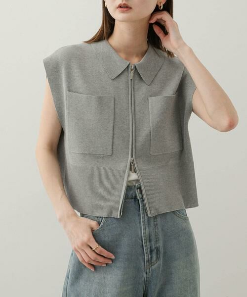 SENSE OF PLACE by URBAN RESEARCH / センスオブプレイス バイ アーバンリサーチ ニット・セーター | エリツキフロントZIPセーター | 詳細28