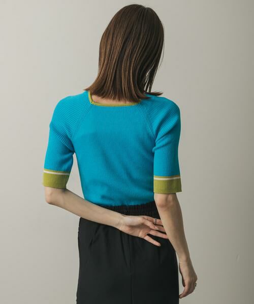 SENSE OF PLACE by URBAN RESEARCH / センスオブプレイス バイ アーバンリサーチ ニット・セーター | スクエアネックバイカラーコンパクトセーター | 詳細2