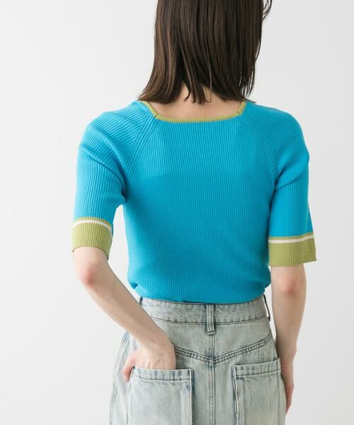 SENSE OF PLACE by URBAN RESEARCH / センスオブプレイス バイ アーバンリサーチ ニット・セーター | スクエアネックバイカラーコンパクトセーター | 詳細6