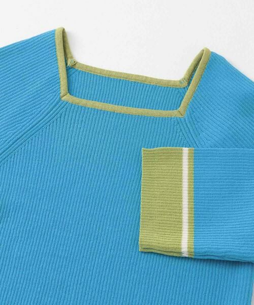 SENSE OF PLACE by URBAN RESEARCH / センスオブプレイス バイ アーバンリサーチ ニット・セーター | スクエアネックバイカラーコンパクトセーター | 詳細9
