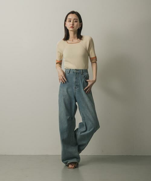 SENSE OF PLACE by URBAN RESEARCH / センスオブプレイス バイ アーバンリサーチ ニット・セーター | スクエアネックバイカラーコンパクトセーター | 詳細16