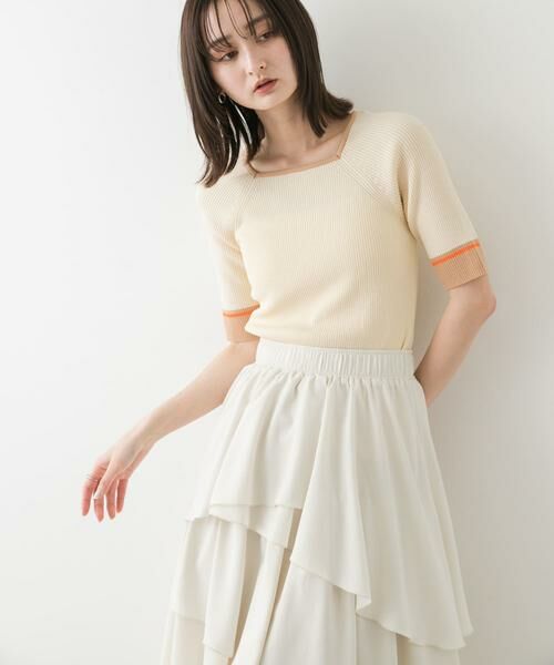 SENSE OF PLACE by URBAN RESEARCH / センスオブプレイス バイ アーバンリサーチ ニット・セーター | スクエアネックバイカラーコンパクトセーター | 詳細17