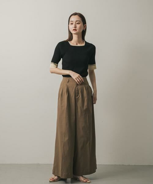 SENSE OF PLACE by URBAN RESEARCH / センスオブプレイス バイ アーバンリサーチ ニット・セーター | スクエアネックバイカラーコンパクトセーター | 詳細25