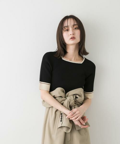 SENSE OF PLACE by URBAN RESEARCH / センスオブプレイス バイ アーバンリサーチ ニット・セーター | スクエアネックバイカラーコンパクトセーター | 詳細26