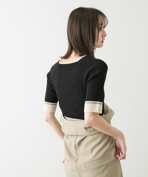 SENSE OF PLACE by URBAN RESEARCH / センスオブプレイス バイ アーバンリサーチ ニット・セーター | スクエアネックバイカラーコンパクトセーター | 詳細27