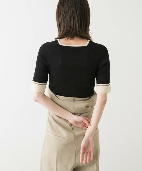 SENSE OF PLACE by URBAN RESEARCH / センスオブプレイス バイ アーバンリサーチ ニット・セーター | スクエアネックバイカラーコンパクトセーター | 詳細28