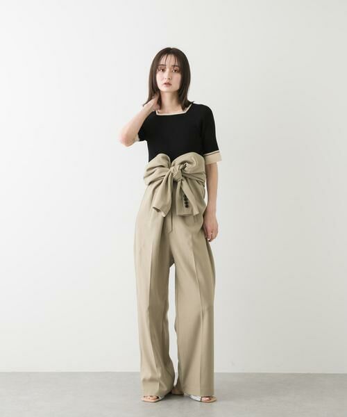 SENSE OF PLACE by URBAN RESEARCH / センスオブプレイス バイ アーバンリサーチ ニット・セーター | スクエアネックバイカラーコンパクトセーター | 詳細29