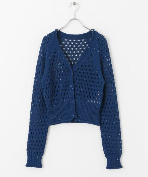SENSE OF PLACE by URBAN RESEARCH / センスオブプレイス バイ アーバンリサーチ カーディガン・ボレロ | スパンコールメッシュカーディガン | 詳細12