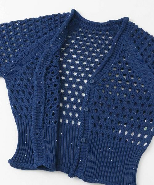 SENSE OF PLACE by URBAN RESEARCH / センスオブプレイス バイ アーバンリサーチ カーディガン・ボレロ | スパンコールメッシュカーディガン | 詳細13