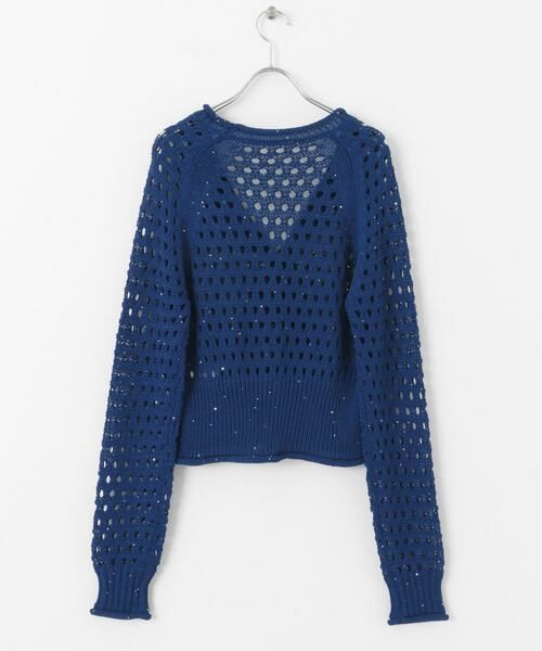 SENSE OF PLACE by URBAN RESEARCH / センスオブプレイス バイ アーバンリサーチ カーディガン・ボレロ | スパンコールメッシュカーディガン | 詳細14