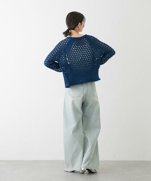 SENSE OF PLACE by URBAN RESEARCH / センスオブプレイス バイ アーバンリサーチ カーディガン・ボレロ | スパンコールメッシュカーディガン | 詳細7