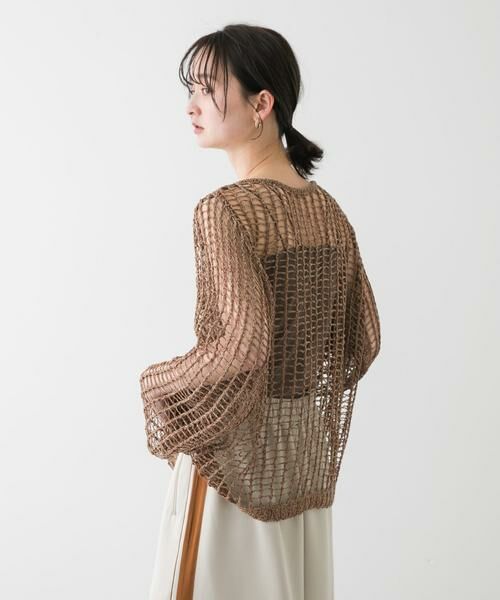 SENSE OF PLACE by URBAN RESEARCH / センスオブプレイス バイ アーバンリサーチ ニット・セーター | キーネックメッシュニット | 詳細2