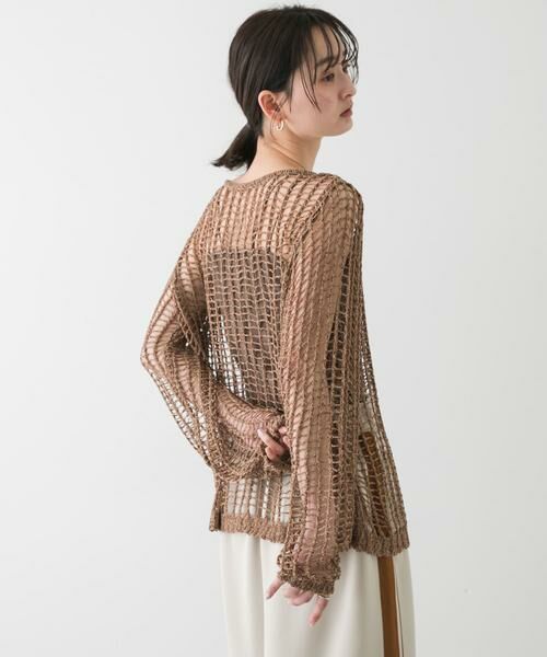 SENSE OF PLACE by URBAN RESEARCH / センスオブプレイス バイ アーバンリサーチ ニット・セーター | キーネックメッシュニット | 詳細3