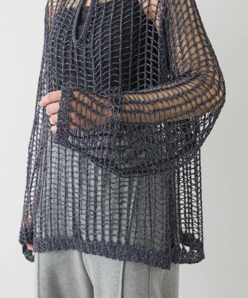 SENSE OF PLACE by URBAN RESEARCH / センスオブプレイス バイ アーバンリサーチ ニット・セーター | キーネックメッシュニット | 詳細21