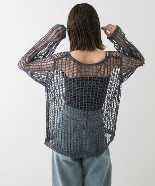 SENSE OF PLACE by URBAN RESEARCH / センスオブプレイス バイ アーバンリサーチ ニット・セーター | キーネックメッシュニット | 詳細11