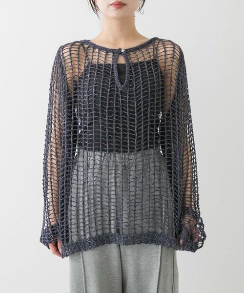 SENSE OF PLACE by URBAN RESEARCH / センスオブプレイス バイ アーバンリサーチ ニット・セーター | キーネックメッシュニット | 詳細17