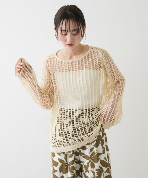 SENSE OF PLACE by URBAN RESEARCH / センスオブプレイス バイ アーバンリサーチ ニット・セーター | キーネックメッシュニット | 詳細29