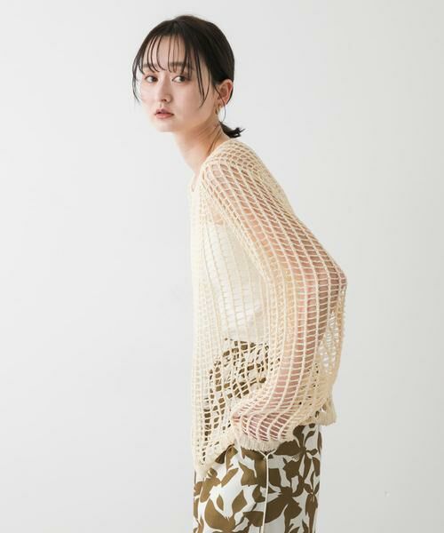 SENSE OF PLACE by URBAN RESEARCH / センスオブプレイス バイ アーバンリサーチ ニット・セーター | キーネックメッシュニット | 詳細30